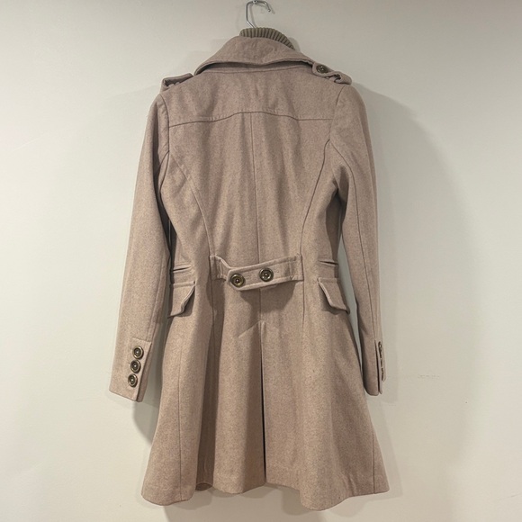 Miss Sixty Beige Double-Breasted Wool Coat - Picture 4 of 7